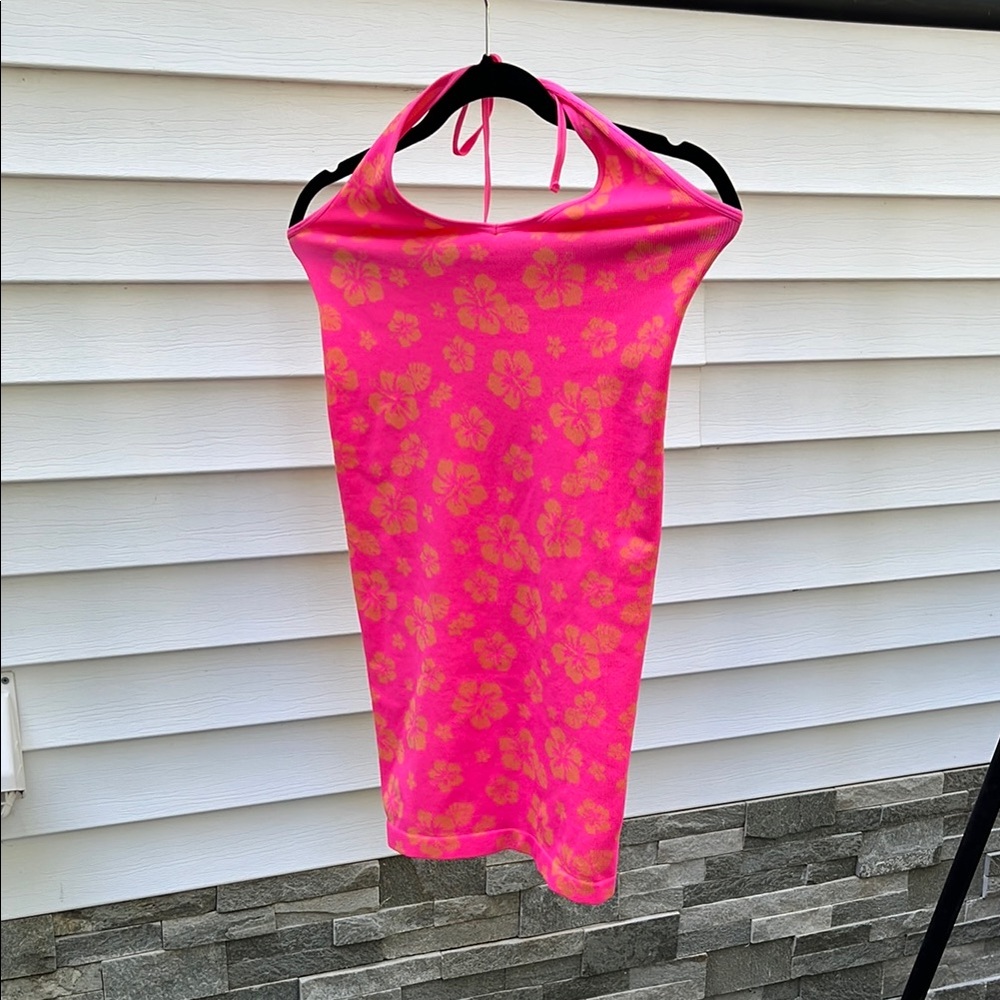 No Boundaries Backless Pink and Yellow Dress